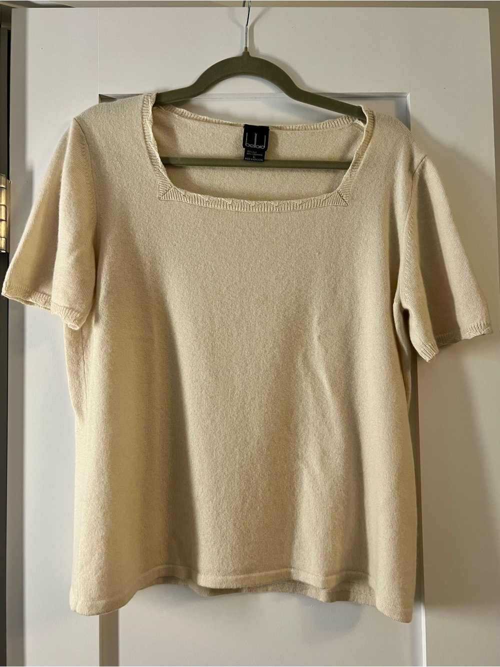 Belford silk/cashmere short sleeve sweater